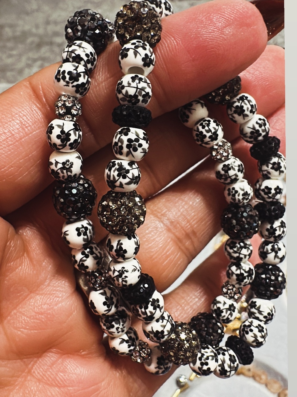 Retro glam handmade bracelet set